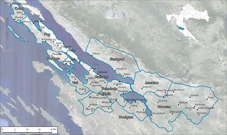 LAGUR Tri mora - Mapa područja LAGUR-a Tri mora